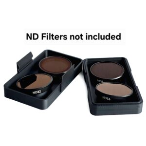 PINAK HAST ND Filter Case for DJI Action 6, 5 Pro, Action 4,3, Compact Box Case Holder for 4 Lens Filters, Sleek, Fits Pocket