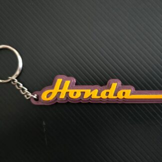 Old School-“Honda” Keychain Cursive Vintage style (Flexible)